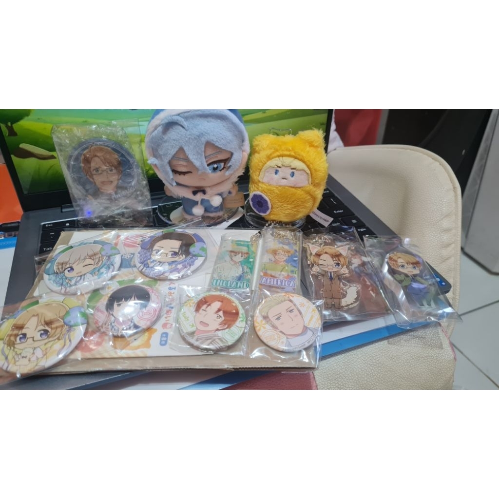 [official] hetalia merch keychain pin plush keychain