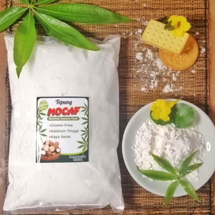 TEPUNG MOCAF 1KG SAGOSAN BAHAN PANGAN MODIFIED CASSAVA FLOUR 100% Gluten Free Kaya Serat Low Glycemi