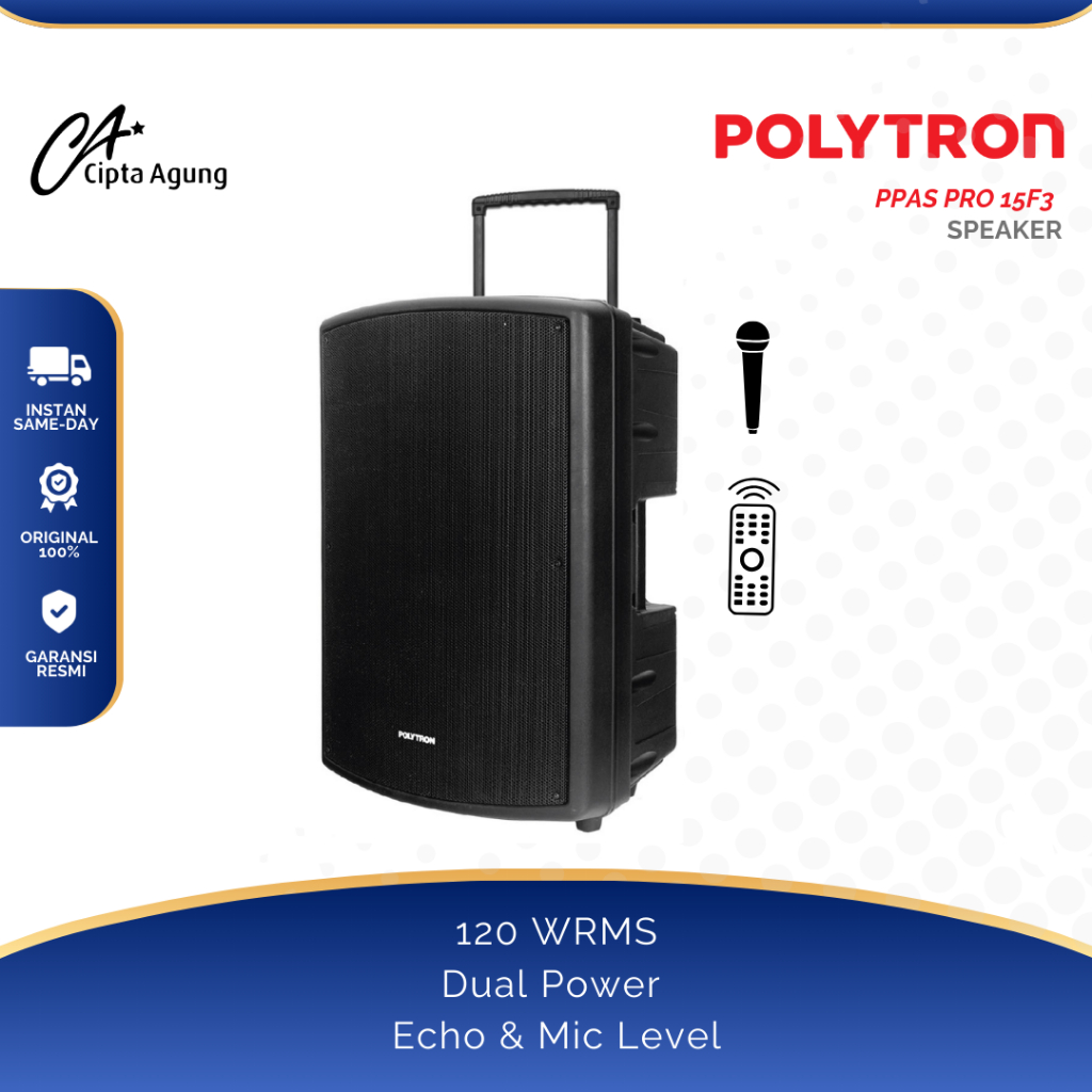 POLYTRON PROFESSIONAL SPEAKER PORTABLE PAS-PRO15F3 PAS PRO15 F3  PASPRO15F3  PAS PRO 15 F3  PASPRO 1