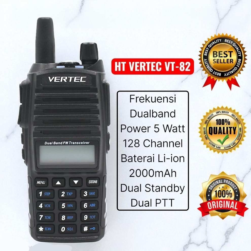 HT VERTEC VT82 VT5R DUALBAND VHF UHF 5/8 Watt UV5RH VT UV 5RH 5R 82 C1 K5 K5Plus UVK5 Plus VTC1 New 