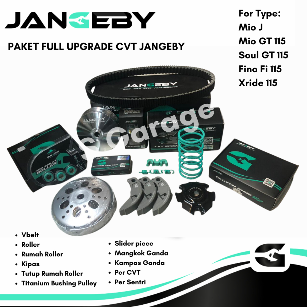 PAKET FULL UPGRADE CVT JANGEBY Mio J Mio Gt Soul Gt 115 Fino Fi 115 Xride 115 PAKET KIRIAN JANGEBY