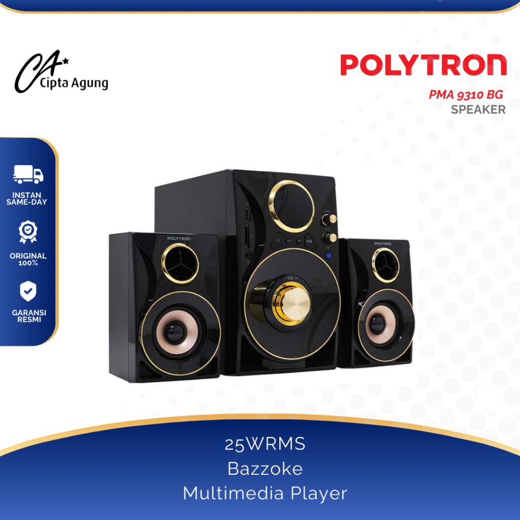 POLYTRON SPEAKER AKTIF POLYTRON PMA 9310 PMA-9310 BG PMA9310 - ACTIVE SPEAKER BLUETOOTH CONNECTION-M