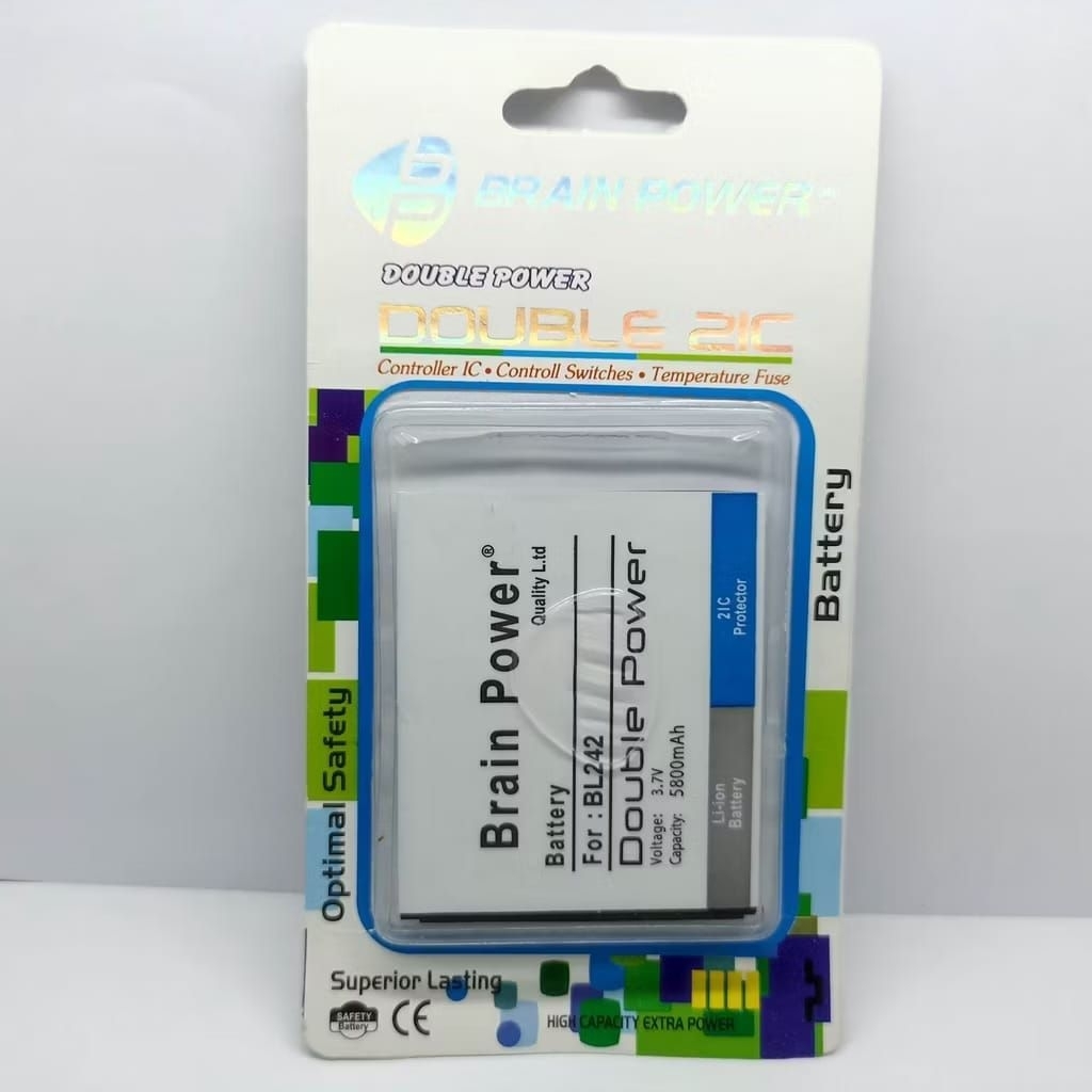 Batre Baterai Lenovo / BL242 BL 242 / A6000 /A6600 / A6000 + / Lemon K3 5800 mah Double Power Batter