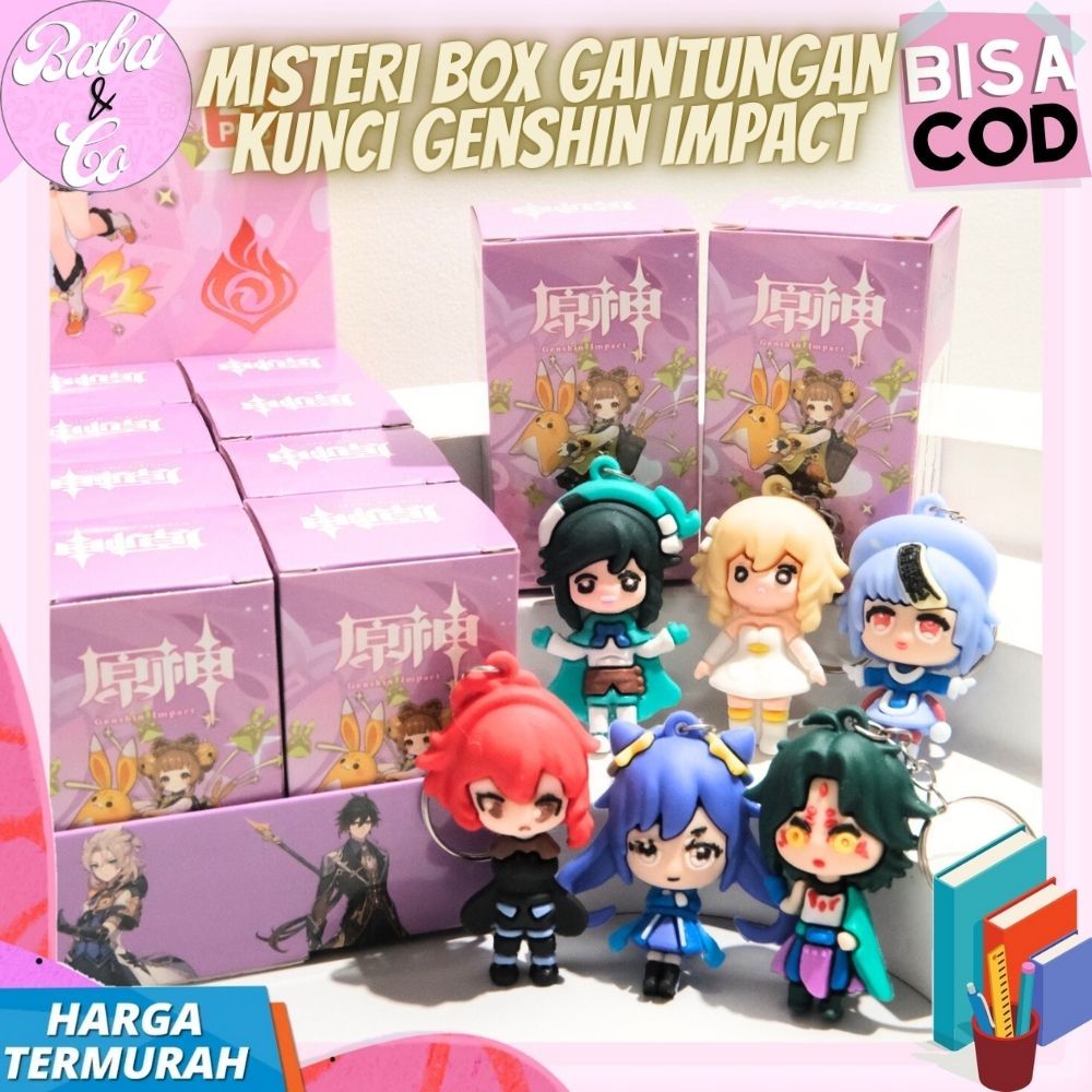 MISTERI PACK GANTUNGAN KUNCI GENSHIN IMPACT GANTUNGAN GENSHIN MYSTERY BAG BLIND BOX KEYCHAIN GENSHIN