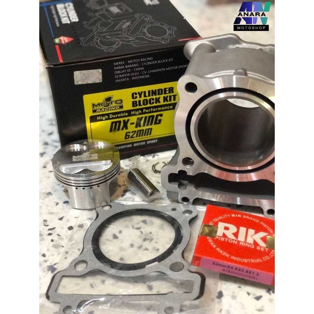 BLOK HEAD SILINDER BLOK KIT MX KING 62 MM MOTO 1 RACING ORIGINAL MOTO1