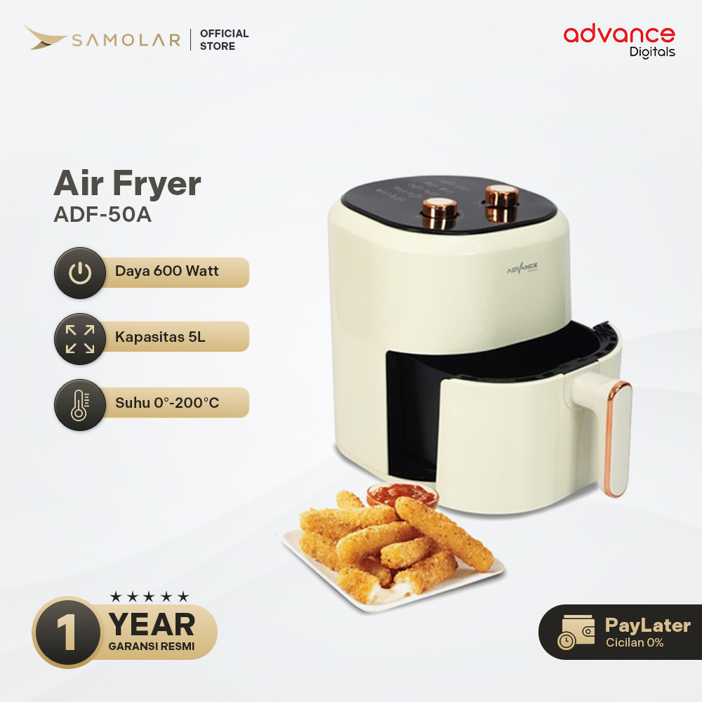 ADVANCE Air Fryer ADF-50A 5Liter / Advance ADF 50A AirFryer Low Watt