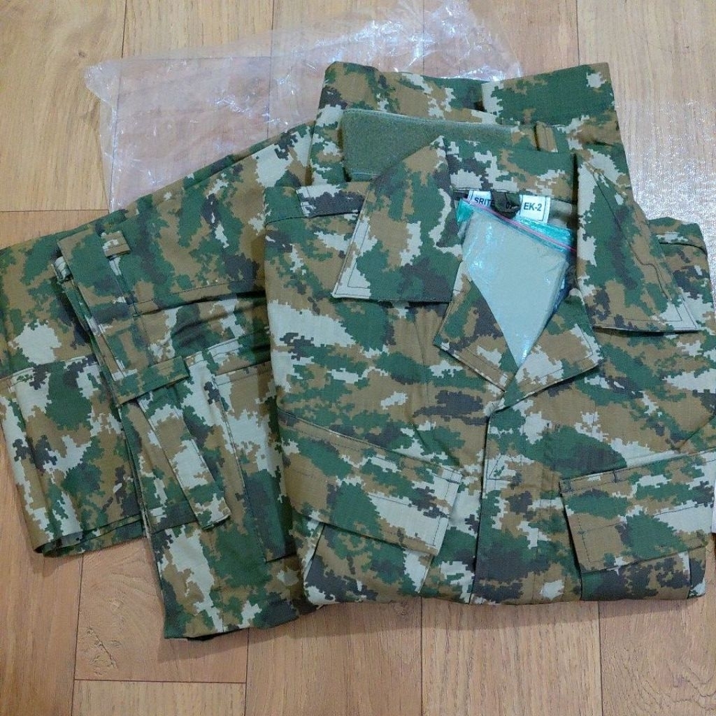 BAJU PDL TNI AD KOSTRAD SAGE GREEN ORI PEMBAGIAN/JATAH