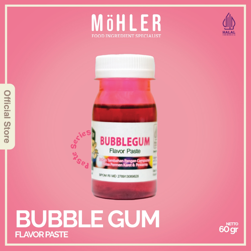 MOHLER Pasta perisa pewarna BUBBLEGUM