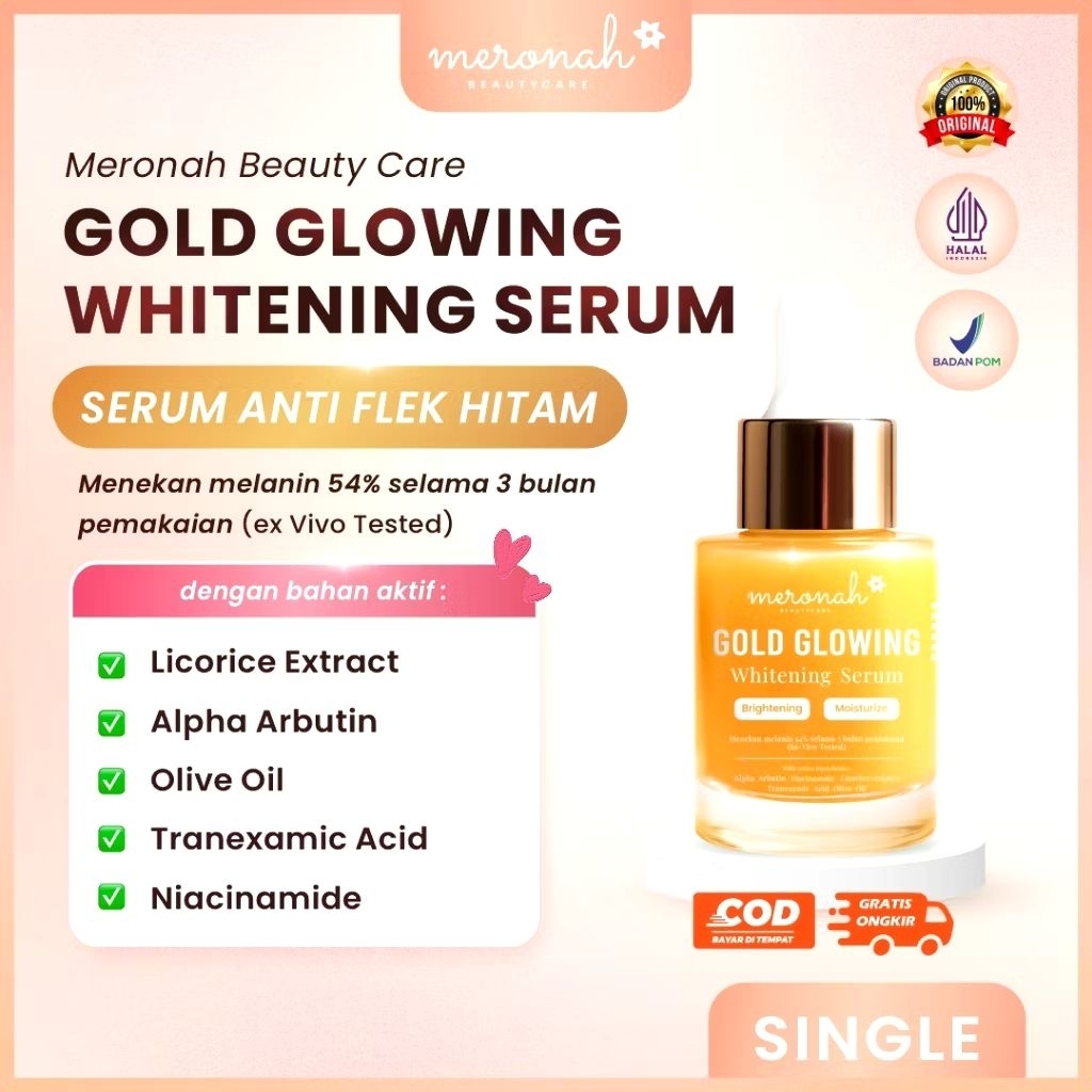(NEW PRODUCT)SERUM GOLD GLOWING MERONAH/SERUM GOLD GLOWING MERONAH  DAN SERUM PLATINUM MERONAH BEAUT