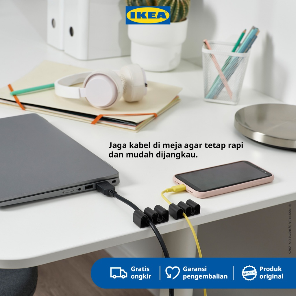 IKEA KALKSTUFF Dudukan Kabel / Organizer Set Isi 3pcs