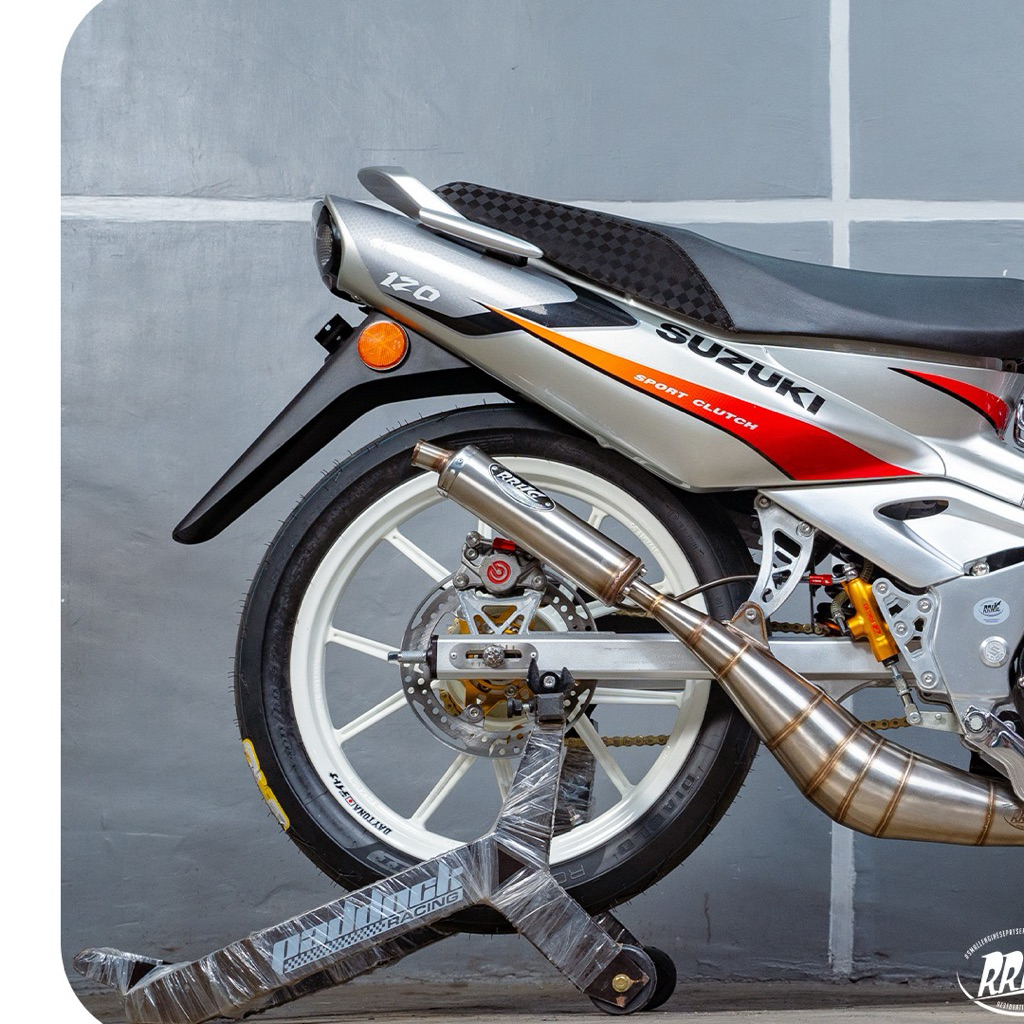 knalpot kolong samping satria 2tak full stenlies RRHG