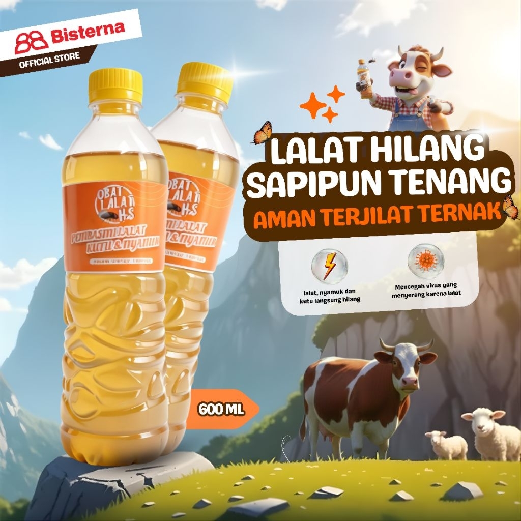 Obat lalat hs untuk sapi kambing kuda kerbau 600ml pembasmi lalat kutu nyamuk