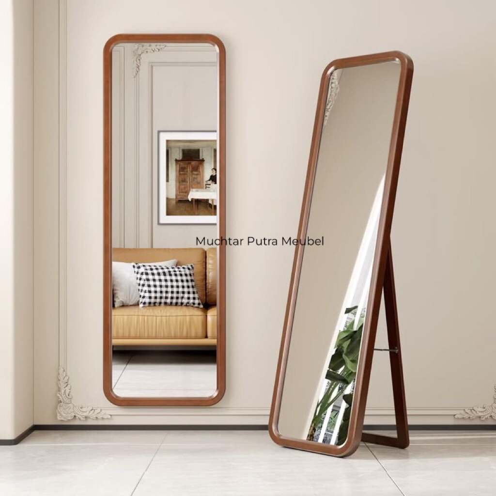 standing mirror / mirror body / standing mirror minimalis / standing mirror aesthetic / cermin berdi