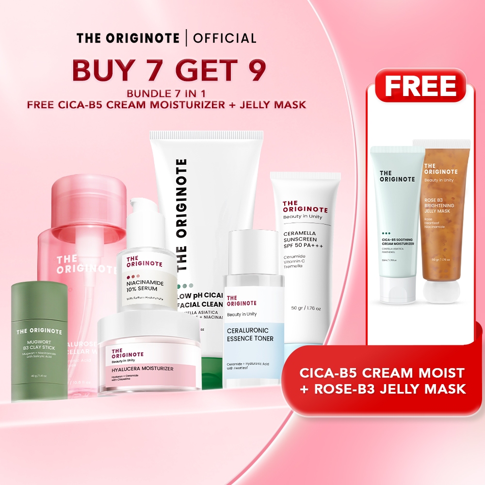 [Beginner Friendly] The Originote 7in1 Bundle Facial Cleanser Toner Serum Moisturizer Sunscreen Mice