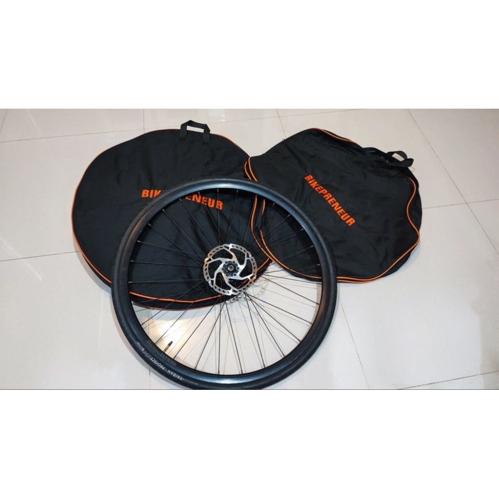 Wheelset roadbike gravel 700 ex TRIBAN RC500 bearing plus ban 28c rotor shimano 160mm ,bonus bag