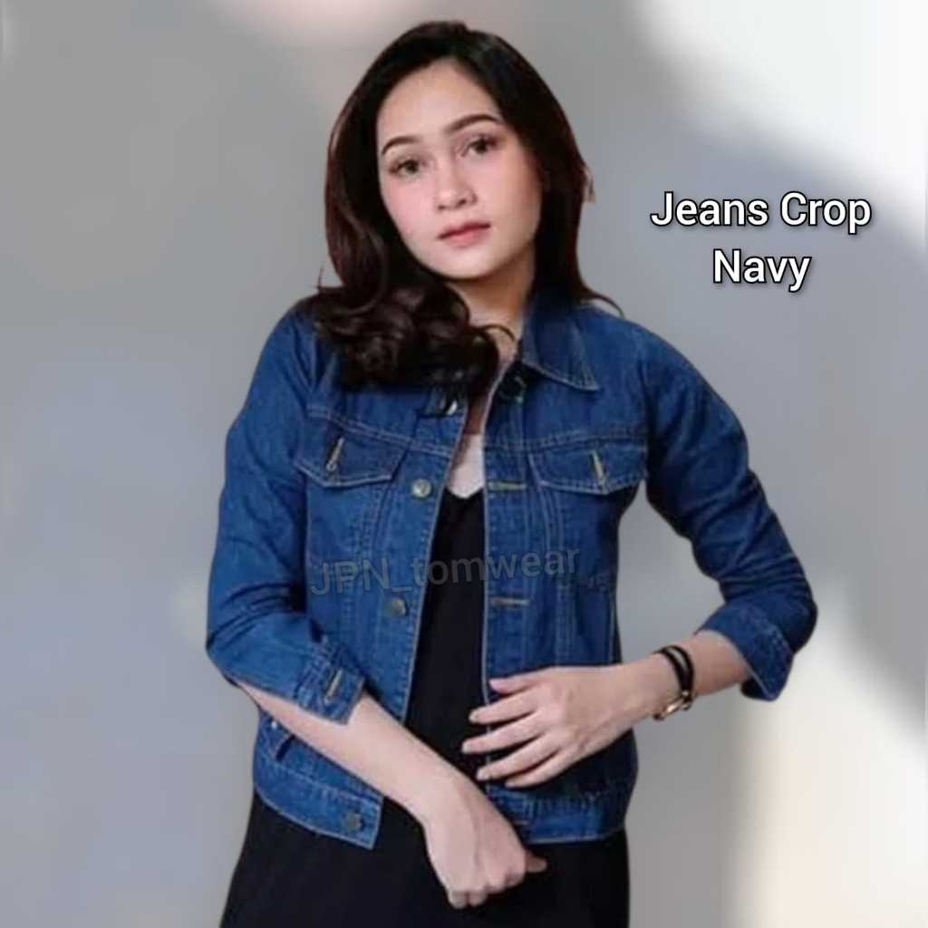 Jaket Jeans Wanita Crop Jacket Denim Wanita Cropt Slimfit Bodyfit