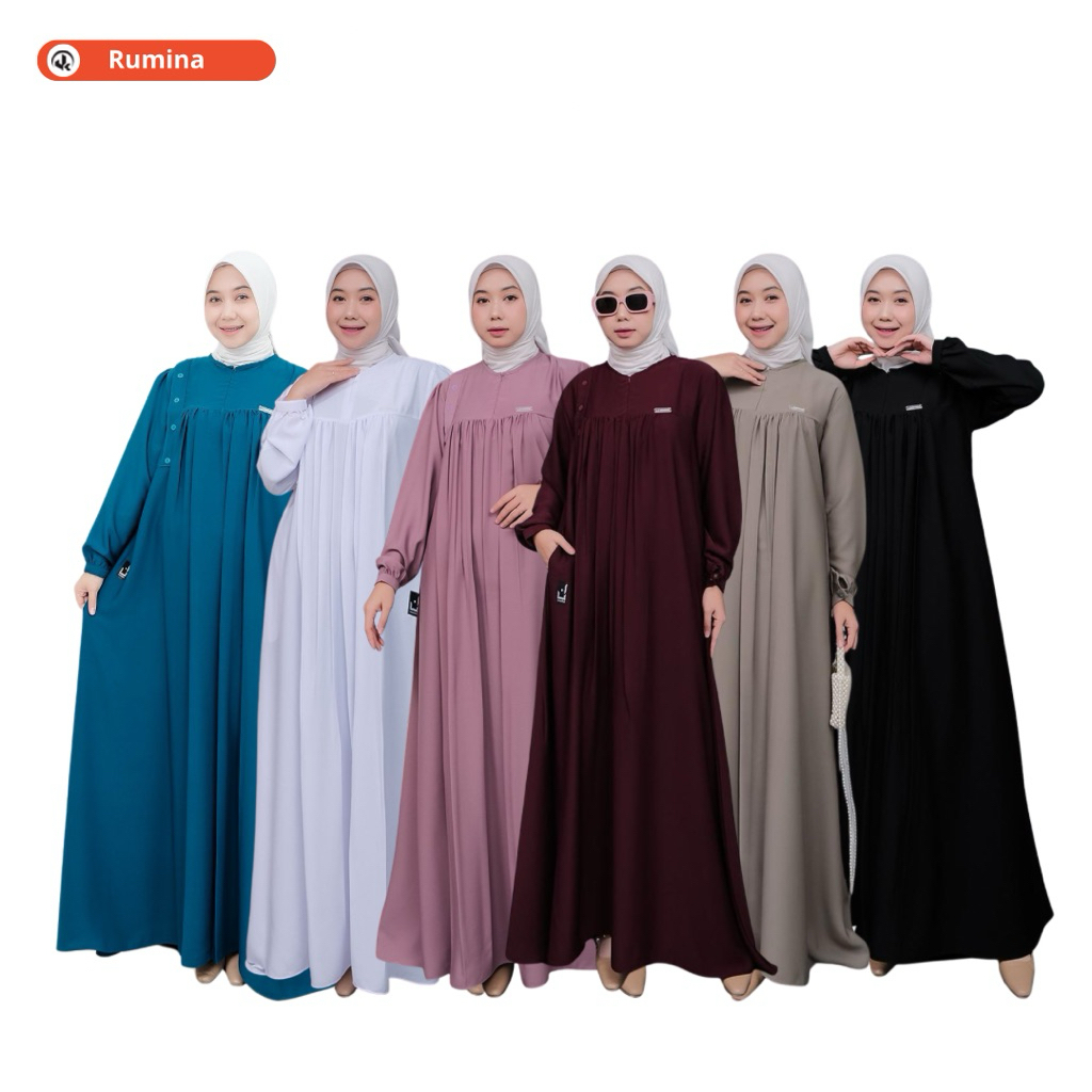 Annasihah - RUMINA DRESS gamis dewasa bahan yoris