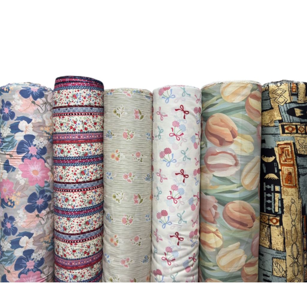 kain bahan katun rayon motiv printing