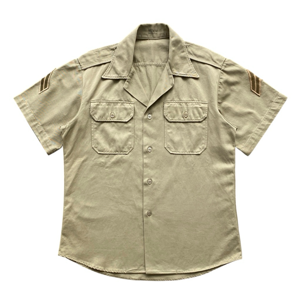 True Vintage 60s US Marine Cops Utility Khaki Shirt