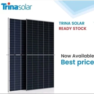 Paket Pembelian 4 Pcs Solar Panel PLTS Trina Solar Monocrystaline 620 Wp + Free Packing Kayu