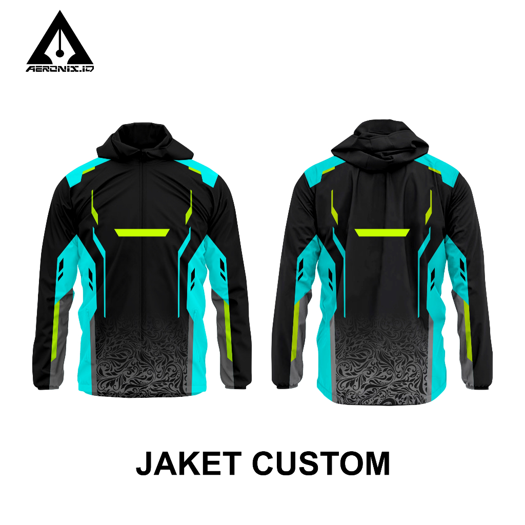 Jaket Custom Racing Jaket Parasut Windbreaker Waterproof Bisa Request Desain