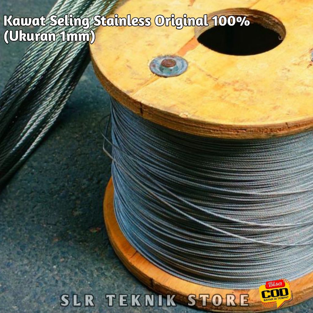 Kawat Seling Baja Stainless 1mm Tali Seling Wire rop