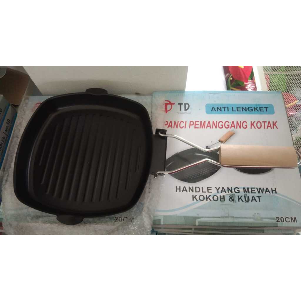 ISTANA - Grill Pan Teflon Kotak 20 Cm Anti Lengket
