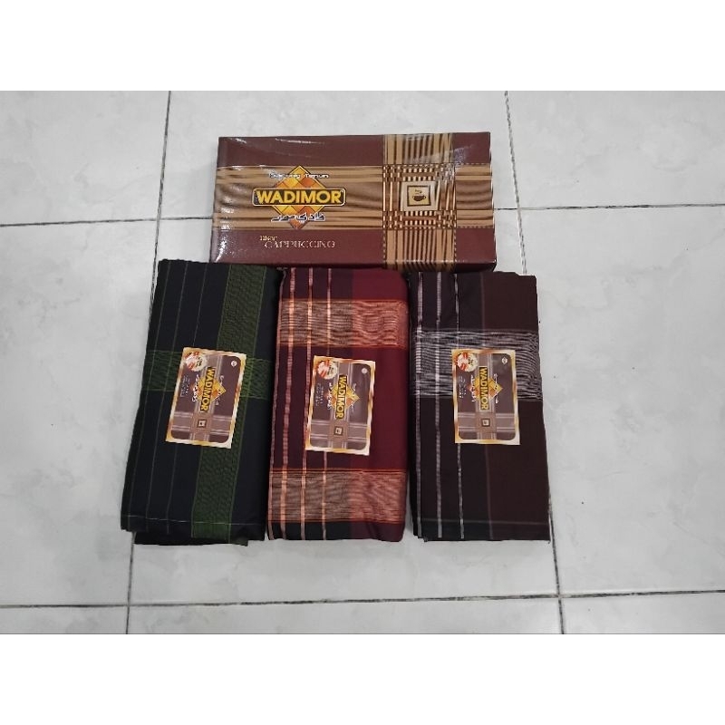 sarung wadimor cappucino,sarung motif kotak