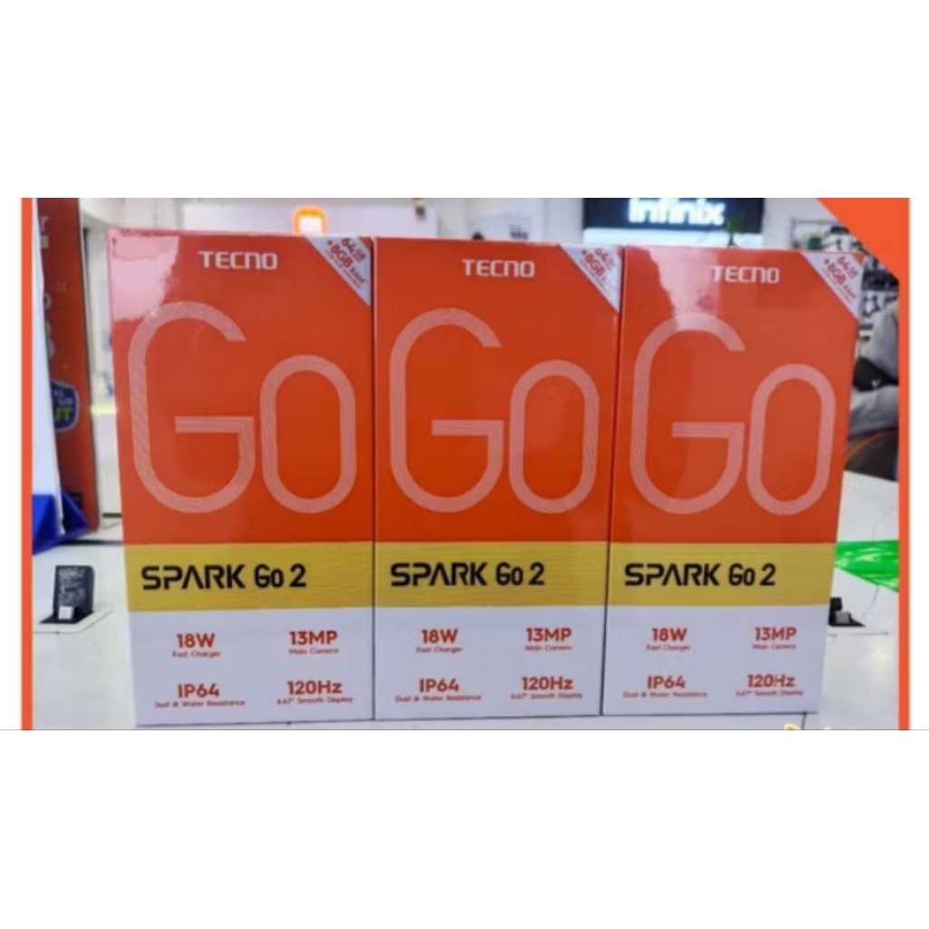 TECNO SPARK GO 2 SPARK GO2 4+4/128 GARANSI RESMI BNIB NO REPACK - TAHAN AIR TAHAN BANTING