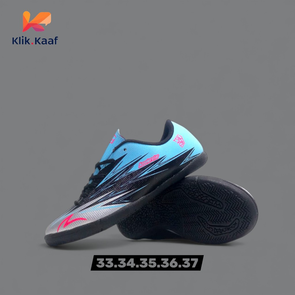 Kaaf-Sepatu Futsal Anak Specs Accelerator Lightspeed 3 FG Aqua Silver