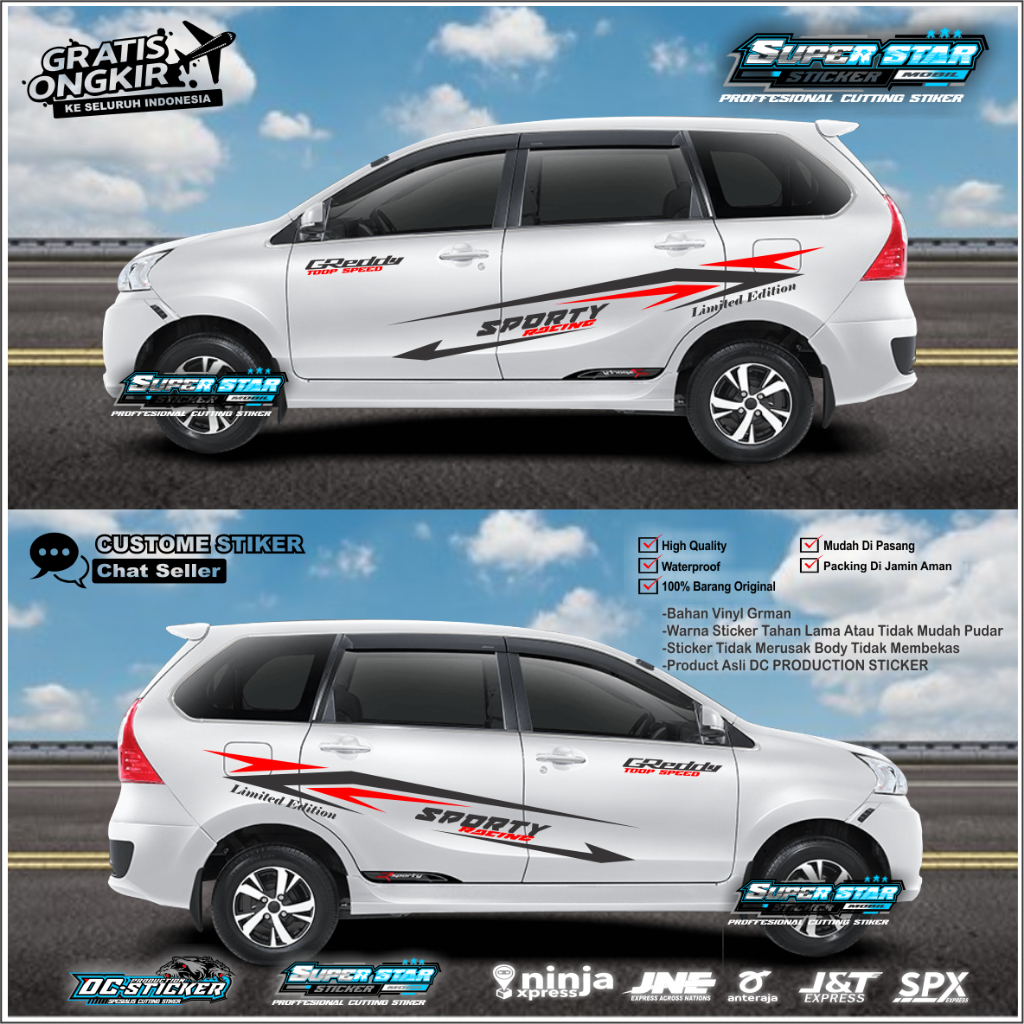 Stiker Mobil Avanza Hitam Lama Sticker Daihatsu Xenia Simple Toyota Avanza