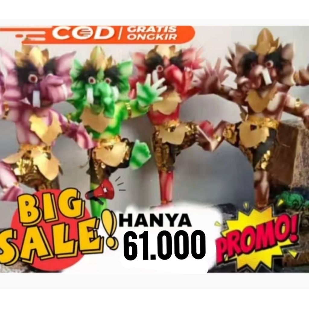 Ogoh Ogoh mini 60cm - Mainan anak anak - Ogoh Ogoh mini - pajangan Ogoh Ogoh.