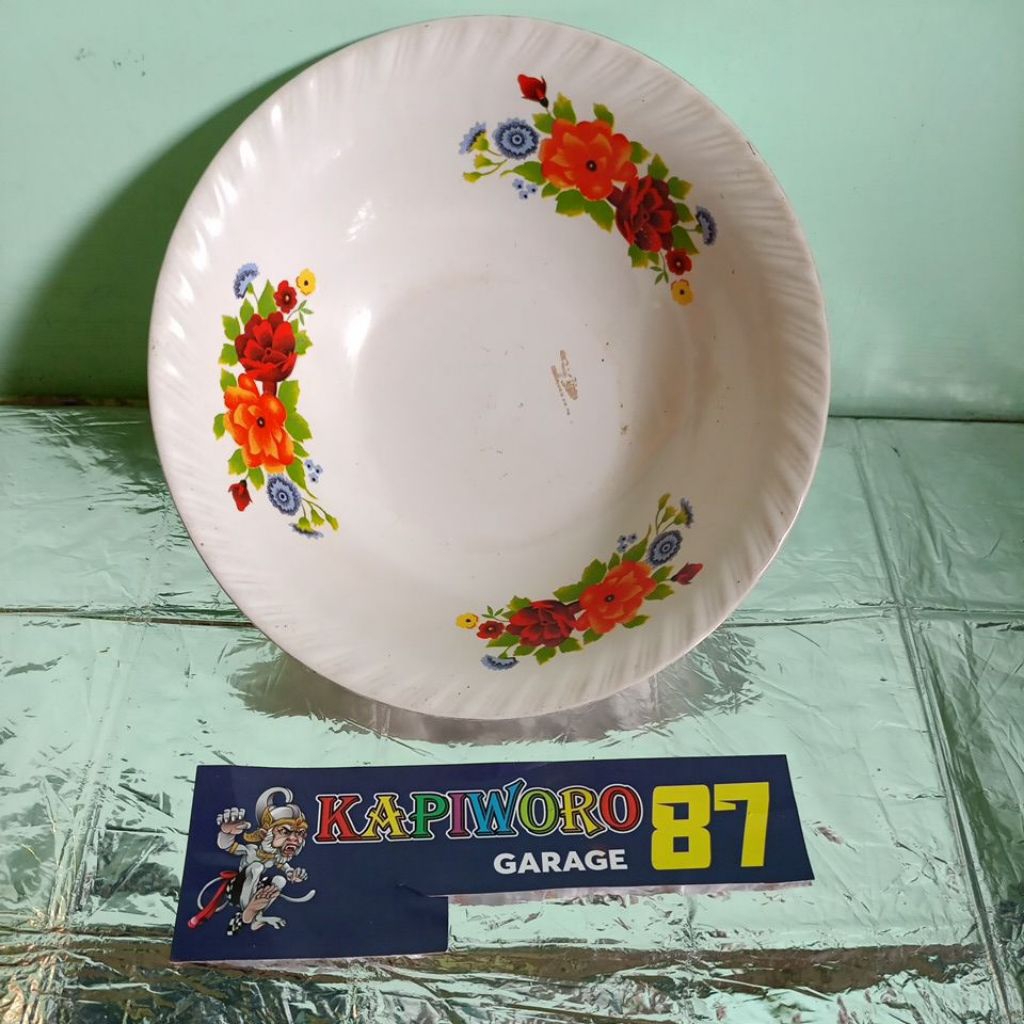 mangkok keramik motif bunga