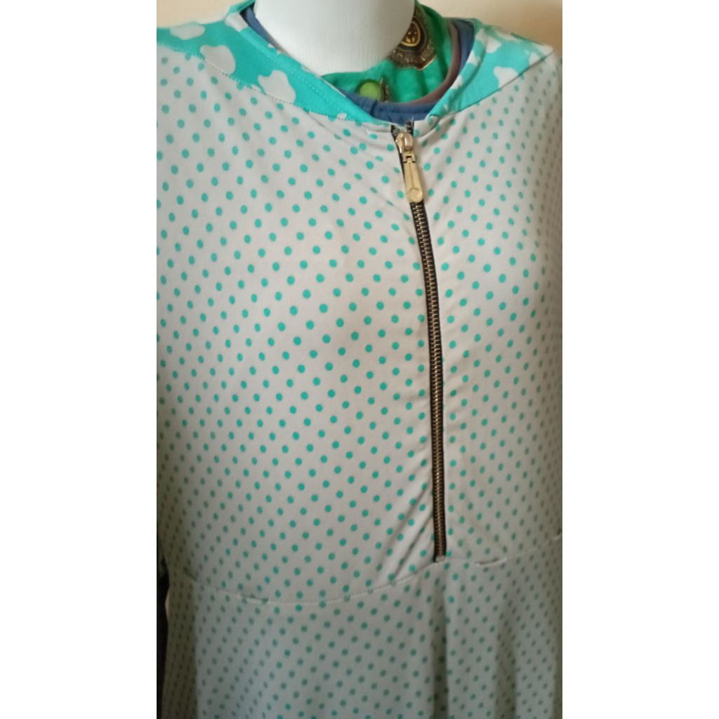 gamis Jersey sutra lembut masih bagus ld jumbo 120