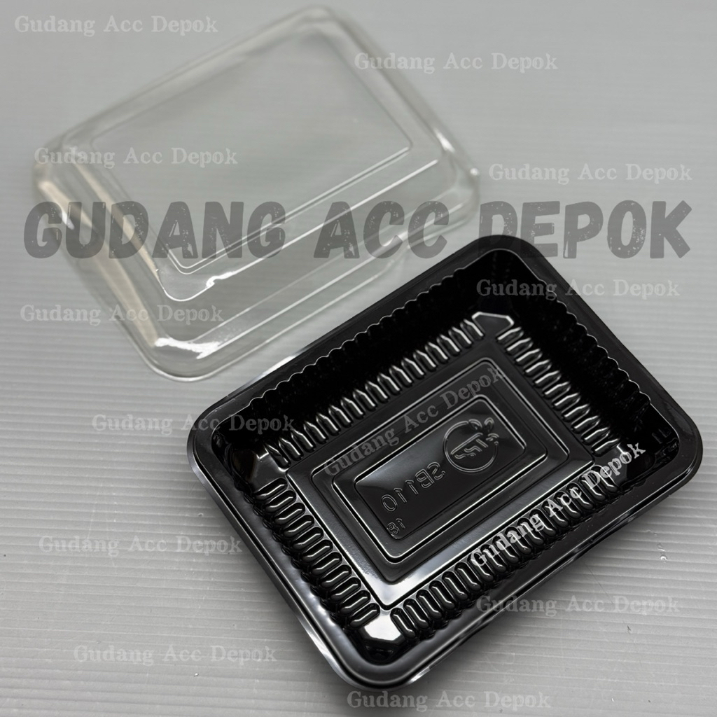 Betterbuys.Co (Isi 50Pcs) Brownies Mini Pet Sb-110 Mika + Tutup Kue Brownies Sb 110 Tray Mika