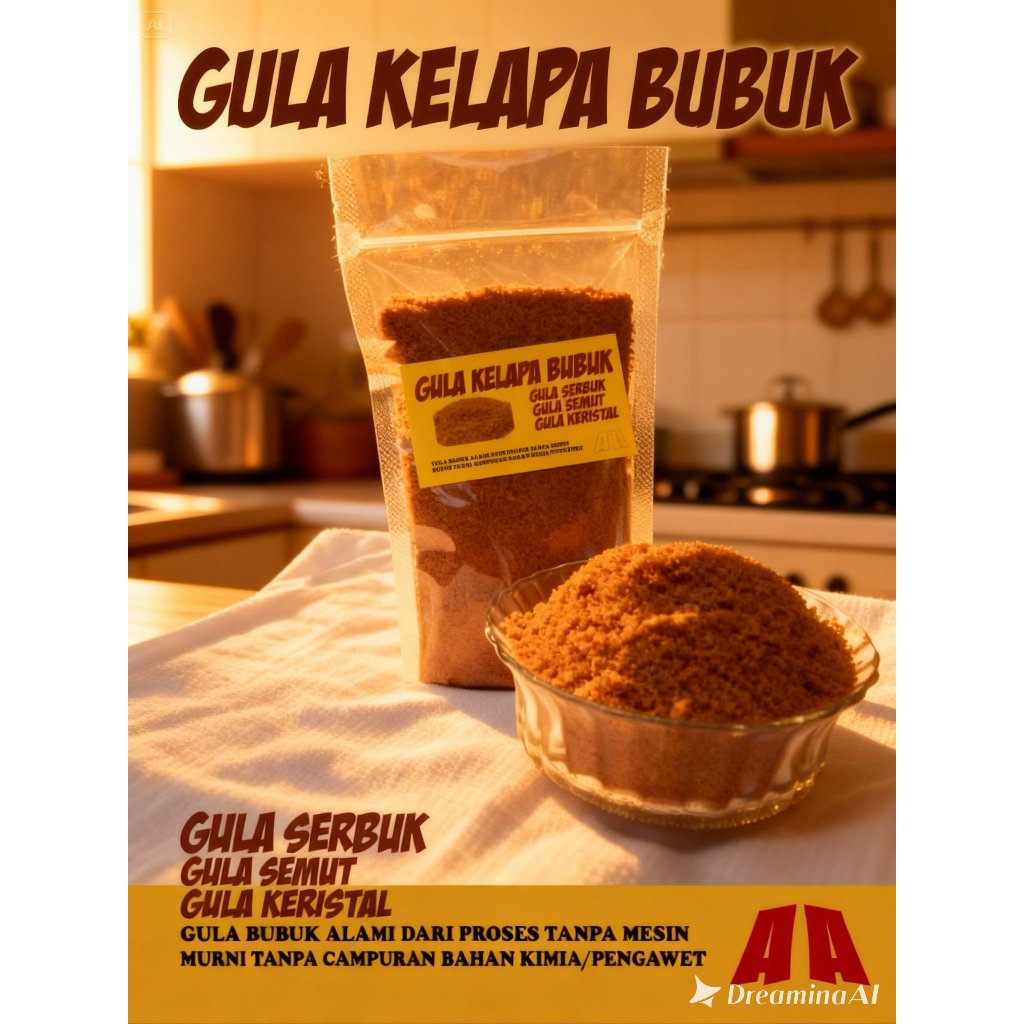 100GRM Gula kelapa Bubuk Organik coconut Sugar Gula Semut Organik murni