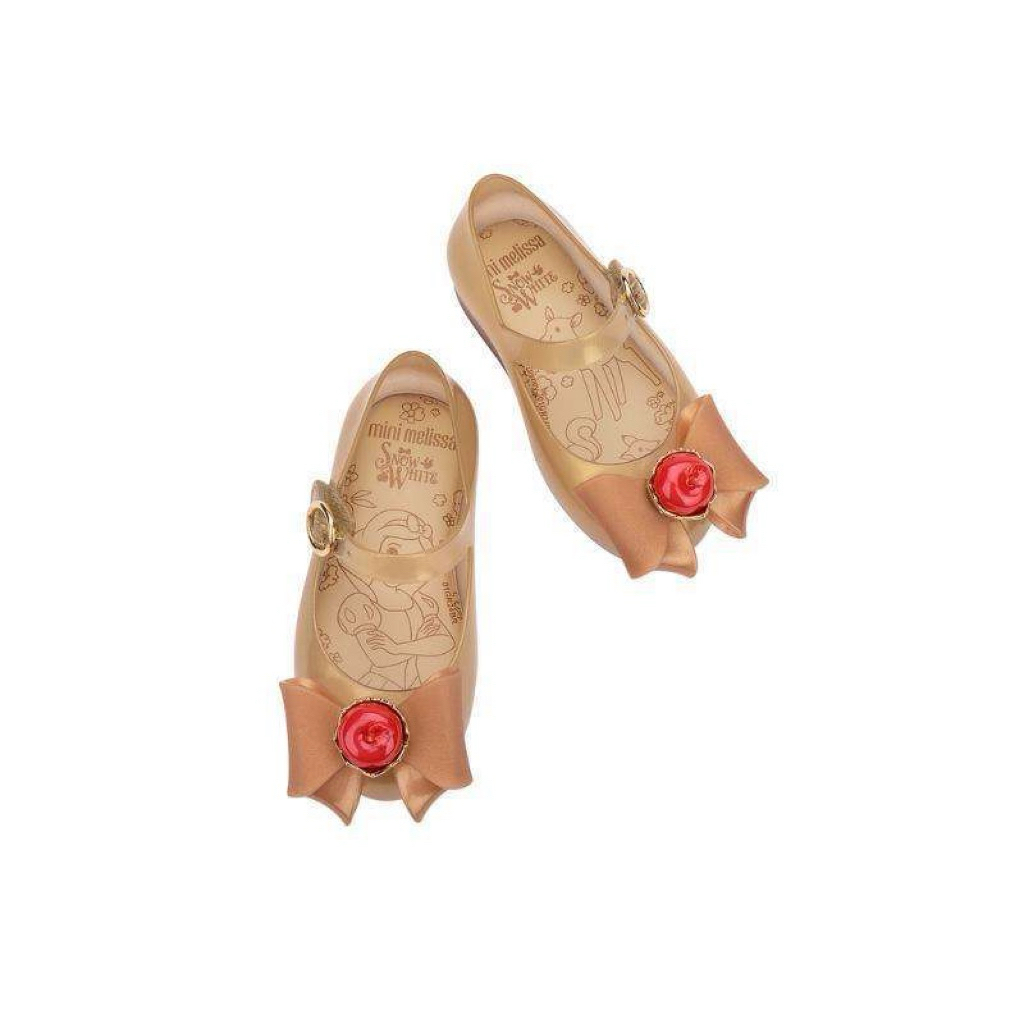 PRELOVED original mini melissa snow white gold emas sepatu anak