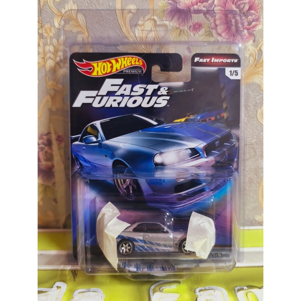 Hotwheels Premium Fast and Furious Nissan Skyline R34 Fast import (FREE PROTECTOR)