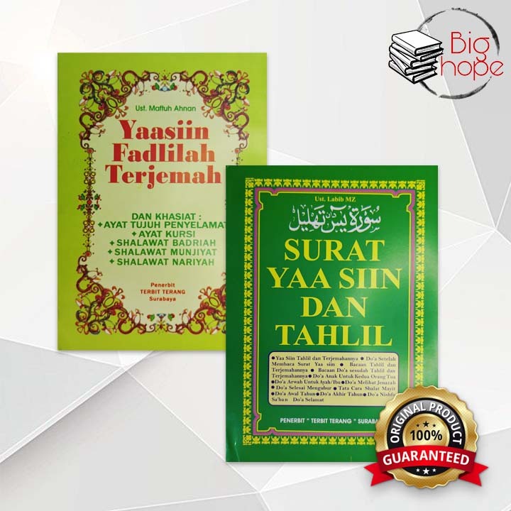 Buku Surat Yasin Dan Tahlil Fadilah Terjemahan - Terbit Terang - Nawa Sena