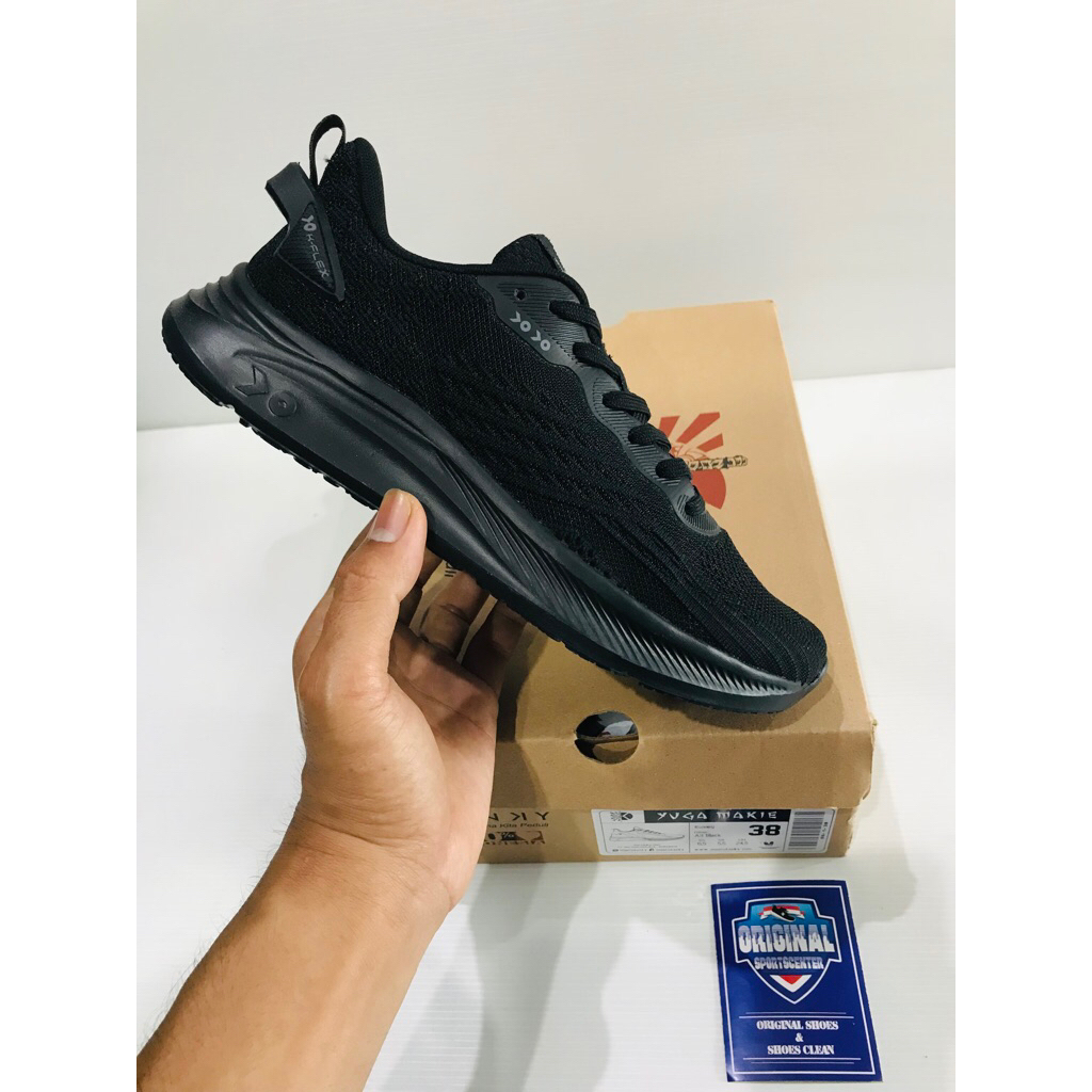BIG SALE KANKY BANA ORIGINAL SEPATU FULL BLACK/HITAM/SNEAKERS/SEKOLAH