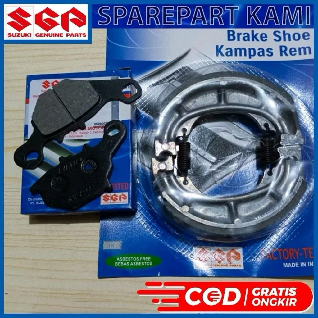 KAMPAS REM SMASH 110 DEPAN BELAKANG TROMOL SUZUKI SMASH 110 LAMA SUZUKI 110
