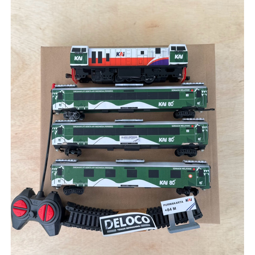 paket Rangkaian murah Mainan Kereta Api Indonesia RC,Kereta api mainan Remot control,Lokomotif cc206