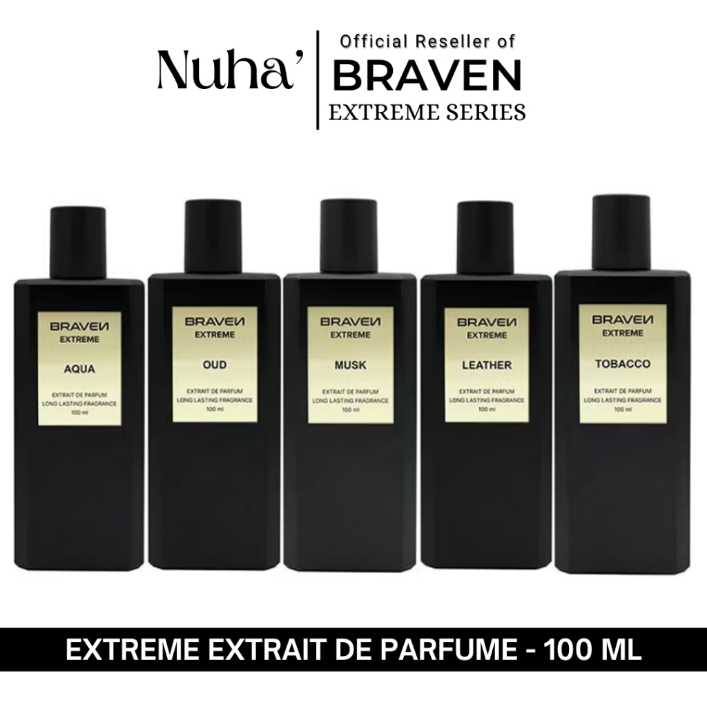Braven Extreme Series Extrait De Parfum 100ML - Parfum Pria | Braven Extreme Aqua - Tobacco - Leathe