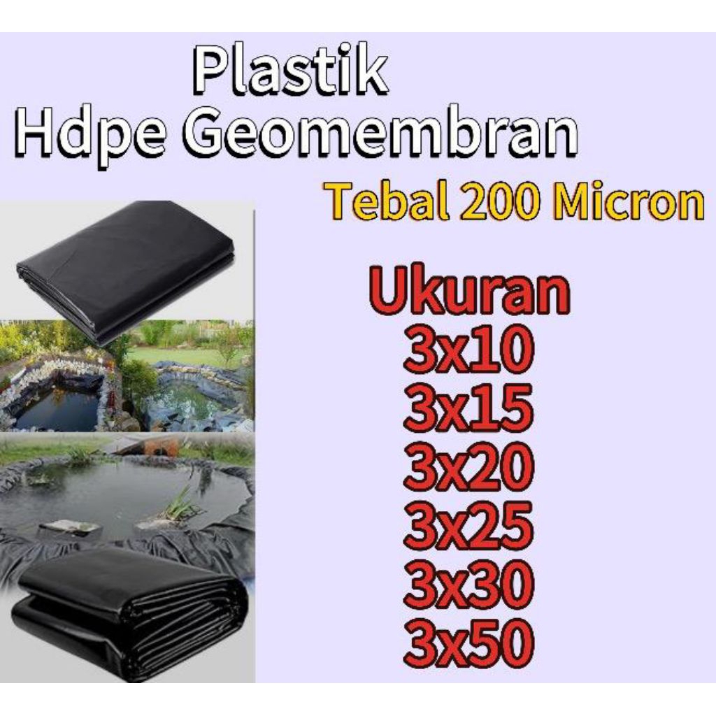 Geomembran Hdpe Berbagai ukuran tebal 200 Micron