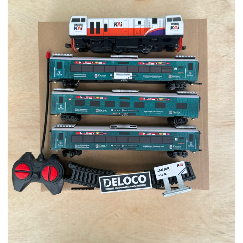 paket Rangkaian murah Mainan Kereta Api Indonesia RC,Kereta api mainan Remot control,Lokomotif cc206