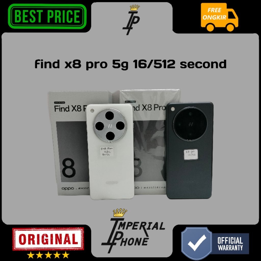 find x8 pro 5g 16/512 second resmi