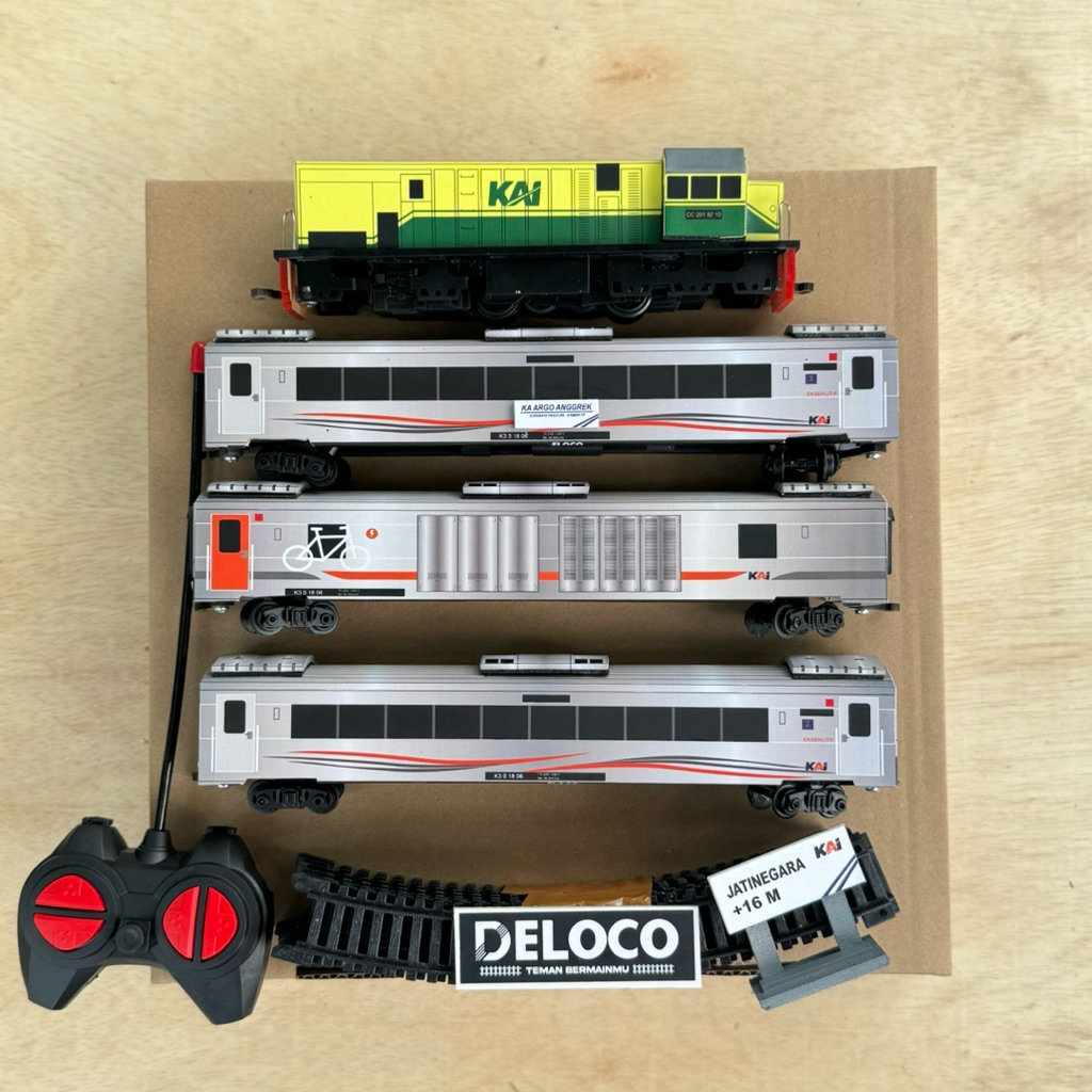 paket Rangkaian murah Mainan Kereta Api Indonesia RC,Kereta api mainan Remot control,Lokomotif cc201