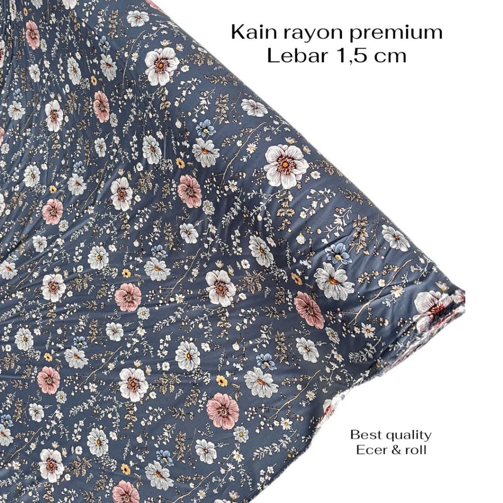 kain bahan katun rayon motiv printing
