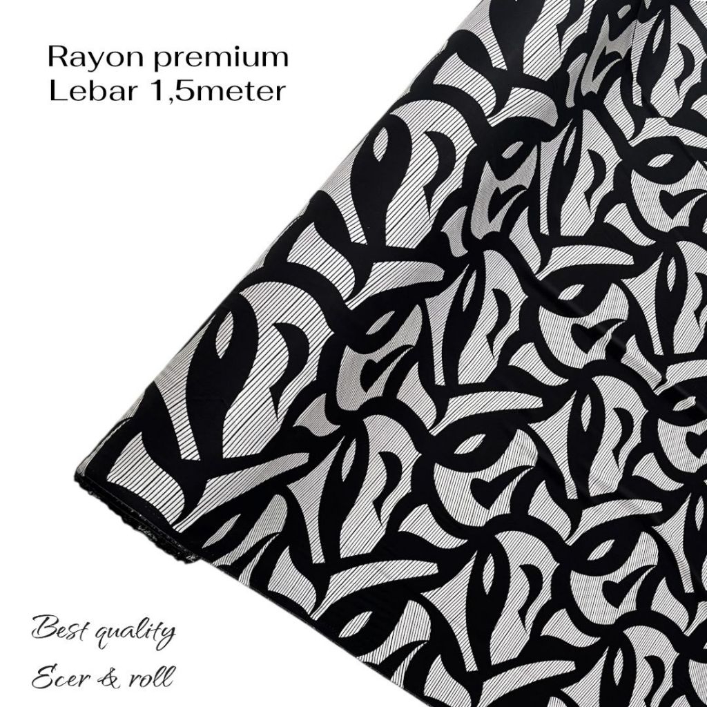 kain bahan katun rayon printing motiv
