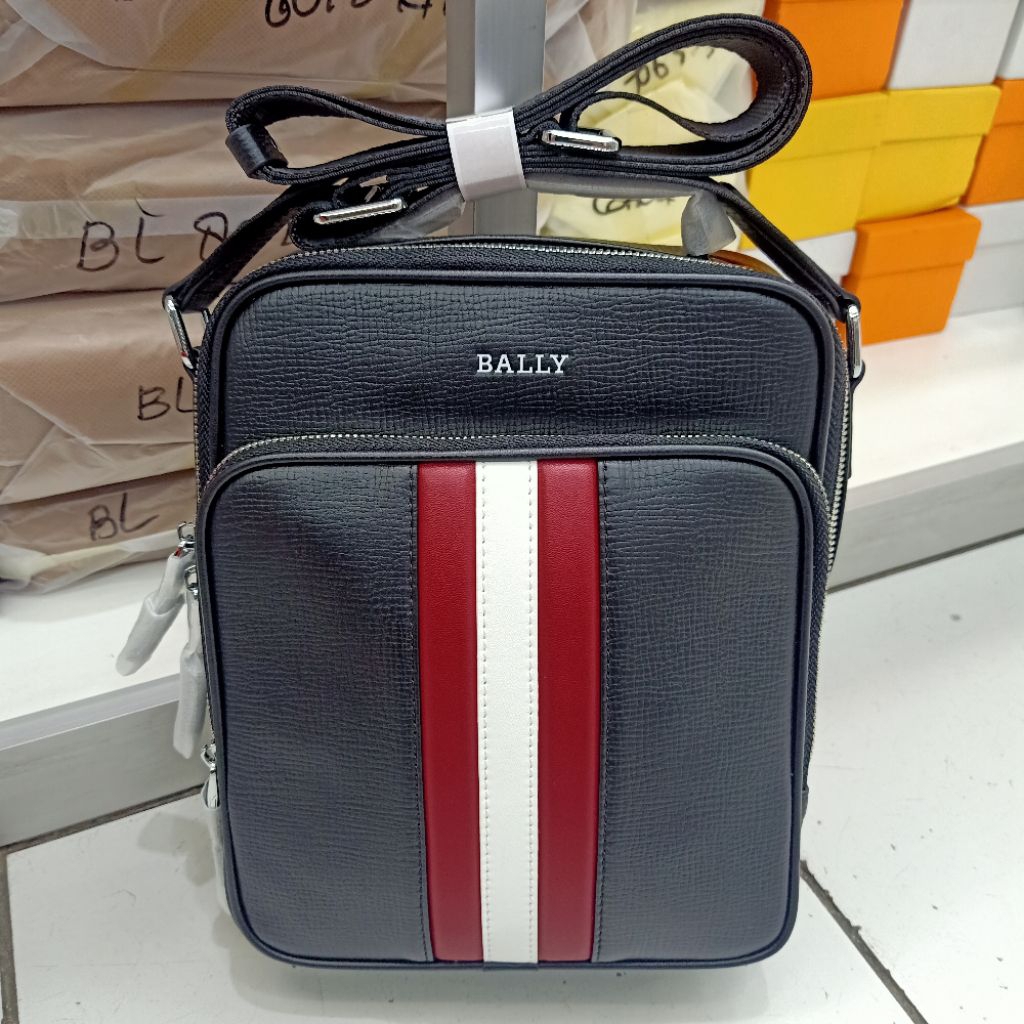 tas selempang kulit Bally crossbody bag pria kulit